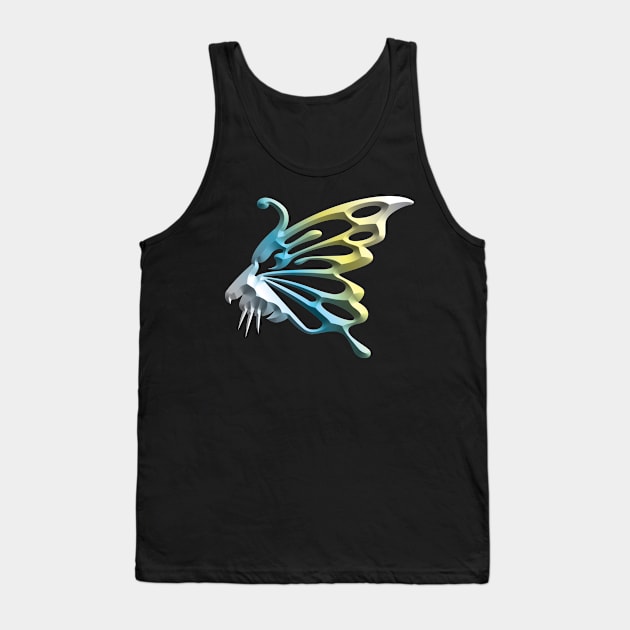 Wolf and butterfly 3d super soft blend drawing cute cool colorful Tank Top by Okuadinya